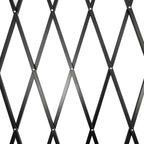 Double Folding Security Gate 6-1/2'Hx7.22'W Iron Accordion Security Gate Flexible Expanding Security Gate 360° Rolling Barricade Scissor Door with Padlock for Entry Security, Garage, Warehouse