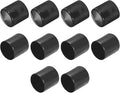 uxcell 10pcs Rubber End Caps 37mm(1 1/2") ID Vinyl Round End Cap Cover Screw Thread Protectors Black