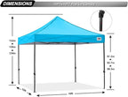 ABCCANOPY Patio Pop Up Canopy Tent 10x10 Commercial-Series (Sky Blue)