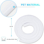 AGPTEK Cable Sleeve Cover, 10ft - 1.5 inch Desk Cord Organizer Cable Hider, Home Office Wire Management Computer TV Wire Loom Tubing, Pet Proof Cord Protector, from Cat Dog Chewing, White