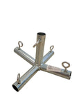 3/4" Canopy Frame Connector Fittings with Eyebolts (Receives 3/4" Diameter Pipe) (5-Way Center Angle) 102 Degree Low Peak