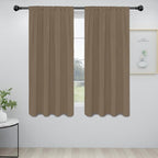 Easy-Going Rod Pocket Blackout Curtains for Bedroom, Room Darkening Window Curtains for Living Room, Thermal Insulated Noise Reduction Solid Window Drapes, 2 Panels(34x63 in, Camel)