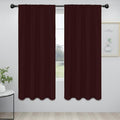 Easy-Going Rod Pocket Blackout Curtains for Bedroom, Room Darkening Window Curtains for Living Room, Thermal Insulated Noise Reduction Solid Window Drapes, 2 Panels(42x72 in, Wine)