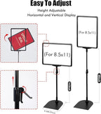 Retail Sign Holder for Display Indoor, Portable Signage Stand Double Sided Sale sign for Business Store Retail Market Vendor Advertising Trade Show Display (8.5x11, 6Pack)