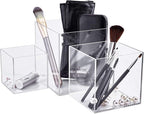 Clisela 3pcs Acrylic Cube Display Stands Box Risers with Hollow Bottoms, Food Risers for Buffet Table, Decorative Display Stand Shelf for Dessert Collectibles Jewelry Figures Show - Clear 3" 4" 5"