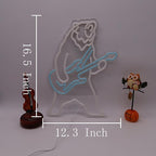 Polar Bear Plays Guitar Led Neon Sign, Polar Bear Playing Music Neon Light, Rock and Roll Led Light, Live Music Show Sign Guitar Lamp Birthday Gift