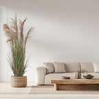 Alonfala - 69" (2-Pack) Pampas Grass Potted Plants - Artificial Faux Plants Featuring Tall Grass, Housewarming, and New Home Celebration. Elevate with Fake Plants, Ideal for Floor Decor