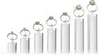 Oirlv Acrylic Jewelry Display Stand Ring Showcase Display Holder 7 PCS Rings Stand (Transparent)