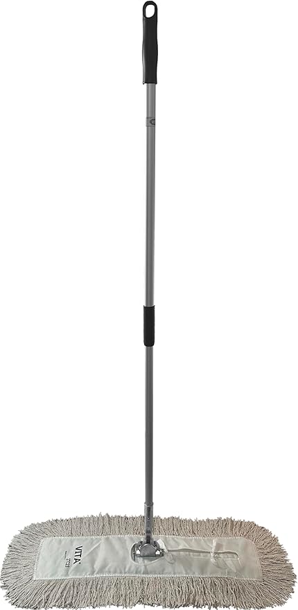 Heavy-Duty Industrial Closed-Loop Dust Mops - 6 Pack (White) - 24 Inch