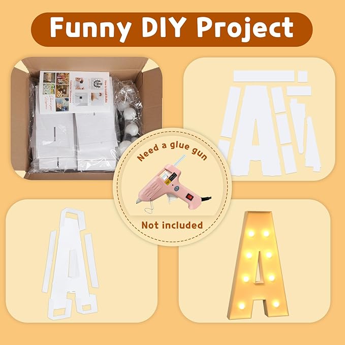 imprsv 3FT Marquee Letters, Mosaic Light Up Letters for Birthday Baby Shower Wedding Engagement Party Backdrop Decor, Large Marquee J for Party Decorations