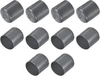 uxcell 10pcs Rubber End Caps 52mm ID Vinyl Round End Cap Cover Screw Thread Protector Dark Grey