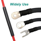 1 inch (Diameter) 3:1 Waterproof Heat Shrink Tubing Kit, Large Marine Dual Wall Adhesive Shrinkable Wire Wrap Tube, Insulation Sealing Wear-Resistant Cable Protector by YUKSY (4ft, Black)