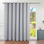 BGment Fashion Sliding Door Curtain 100 X 108 Inches, Wide Thermal Blackout Curtains Room Darkening Room Divider Window Curtain, 1 Panel, Light Grey, 108 Length X Wide 100