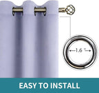 BGment Blackout Curtains - Grommet Thermal Insulated Room Darkening Bedroom and Living Room Curtains, Set of 2 Panels (70 x 63 Inch, Lavander)