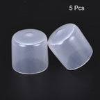 uxcell 5pcs Rubber End Caps 25mm(1") ID PVC Vinyl Round Tube Bolt Cap Cover Screw Thread Protectors Clear