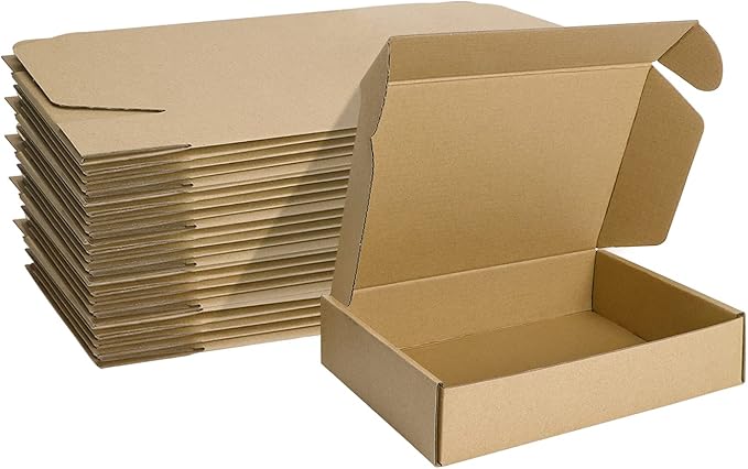 MEBRUDY 9x6x2 Inches Shipping Boxes Pack of 25, Small Corrugated Cardboard Box for Mailing Packing Literature Mailer