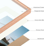 Frametory, 16x24 Metal Picture Frame with Mat for 12x18 Picture & Real Glass, Aluminum Photo Frame Collection (Rose Gold, 2 Pack)