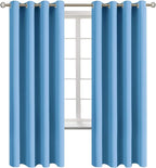 BGment Room Darkening Curtains 72 Inches Long - Grommet Thermal Insulated Drapes Window Treatment Curtains for Bedroom, 2 Panels, 52 x 72 Inch, Sky Blue