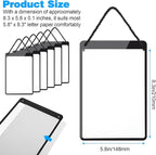 6 Pcs Business Retail Hanging Sign Holder 8.3 x 5.8 Inch Plastic Advertising Signage Sign Holder Craftsman's Stall Clear Poster Frame for Store Supermarket Exhibition Mall Restaurant Display