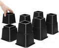 Bed Riser/Furniture Lift Bed/Bed risers/Furniture Lifter/Table risers/Frame Risers Create Under Bed Storage Heavy Duty for Furniture Height Adjustment (Black 6 Pack, 8 Inch)