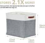 DECOMOMO Extra Large Storage Baskets, 54.5L Fabric Storage Bins for Organizing Linen Closet, Nursery (Slate Grey & White, XXXL - 3 pack)