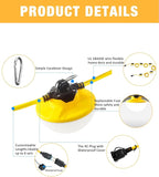 50FT Construction String Light 65W 8000Lm, 5000K Industrial Grade LED String Work Lights, IP65 Waterproof Temporary Lighting for Construction Sites, Renovation, Mine Cave, Job Site, Walkways