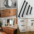 Cabinet Pulls Matte Black Cabinet Handles Square Drawer Pulls, 40 Pack 12-3/5 Inch Stainless Steel Kitchen Door Cupboard Cabinet Handles, Drawer Hardware Handles, 320mm Hole Centers