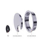 2 Pack Desk Grommet 2-3/8 Inch 60mm, Zinc Alloy Computer Desk Wire Hole Cover, Office Desktop Cord Cable Hole Metal Ring, Silver Tone
