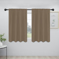 Easy-Going Rod Pocket Blackout Curtains for Bedroom, Room Darkening Window Curtains for Living Room, Thermal Insulated Noise Reduction Solid Window Drapes, 2 Panels(42x45 in, Camel)