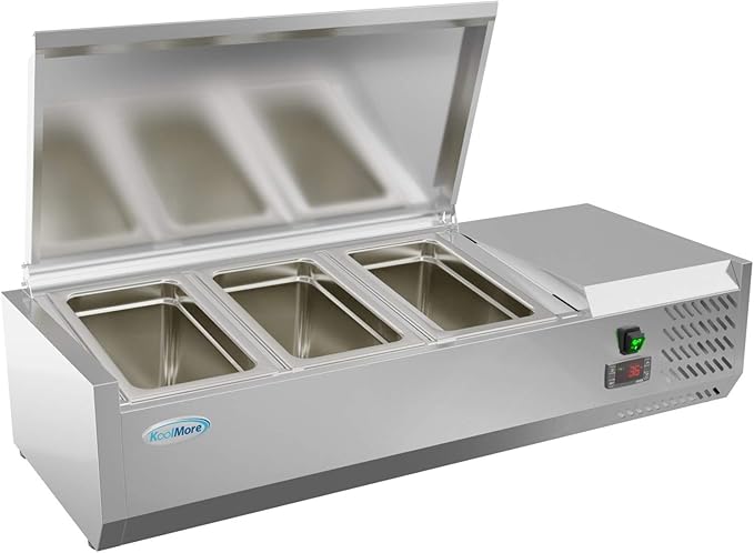 KoolMore SCDC-3P-SG Commercial-Refrigerator, 40 Inch, Silver