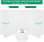 Bulletin Board - 23.5 x 17.5 inches Decorative Felt Pin Board - Cork Board Alternative for Wall - Foldable Photo Board Self-Adhesive Prayer Board with 20 Pushpins - Warm White