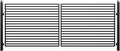 ZUMI Dual Swing Driveway Gate, 16x6 ft. Outdoor Steel Fence for Home Security, Heavy-Duty Weatherproof Iron Kit, Brooklyn Style