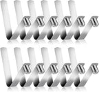 Sliverdew 12 PCS Tent Pole Clips Push Button Spring Clip Tent Pole Connectors Stainless Steel Kayak Spring Snap Tube Locking Pin Clips for Kayak Paddle Camping 9mm
