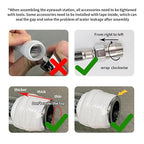 Combination Eye Wash Station, Emergency Eyewash Stations OSHA Approved 304 Stainless Steel Eyewash Shower Station for Industrial & Commercial & Lab Use,NPT Thread, with Emergency Sign