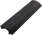 Medium 2 Pack - Floor Cord Cover Cord Protector Drop Over Drop Trak Cable Ramp for Office Warehouse - Black