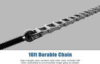 Blütezeit 1100lb Sliding Gate Opener with Infrared Safety Sensor| Chain Drive Motor with 2 Remotes & 16.4ft Chains, Safety IR Beam