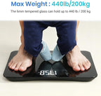 Etekcity Scale for Body Weight, Bathroom Digital Weighing Machine for People, Extra Wide Platform and High Capacity, Accurate and Safe, Large Number and Easy-to-Read on Backlit LCD Display, 440 lb