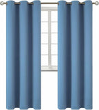 BGment Blackout Curtains for Bedroom - Grommet Thermal Insulated Room Darkening Curtains for Living Room, Set of 2 Panels (42 x 84 Inch, Faded Denim)