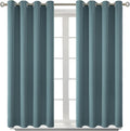 BGment Room Darkening Curtains 54 Inches Long - Grommet Thermal Insulated Drapes Window Treatment Curtains for Bedroom, 2 Panels, 52 x 54 Inch, Stone Blue