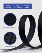 Melamine Edge Banding Black 3/4 inch x 25 ft Veneer Edging Easy Application Iron on Edge Banding Tape for Cabinet Plywood Repairs Furniture Restoration