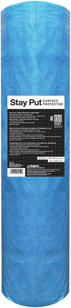 Trimaco Stay Put Surface Protector, Blues, 39.37-inch x 164.04-feet