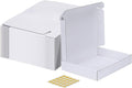 MEBRUDY 12x9x2 Inches Shipping Boxes Pack of 25, White Corrugated Cardboard Box for Mailing Packing Literature Mailer