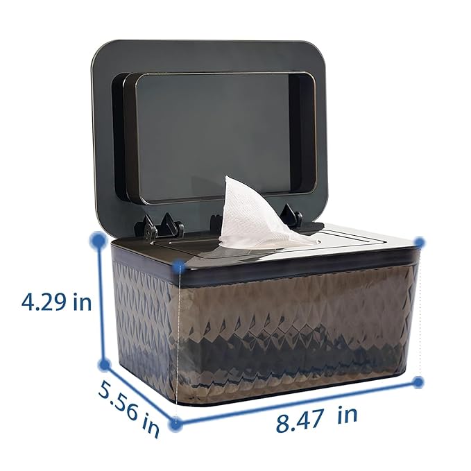 4 Pack Wipes Dispenser Seal-Designed Wipe Dispenser Holder Wipes Case Box for Bathroom Keep Wipes Fresh, Dust-Proof & Non-Slip