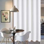 BGment Room Darkening Curtains for Living Room 84 Inches Long, Extra Wide Glass Sliding Door Curtains, Thick Thermal Insulated Privacy Drape, 1 Panel, Pure White, 120 Inch Wide