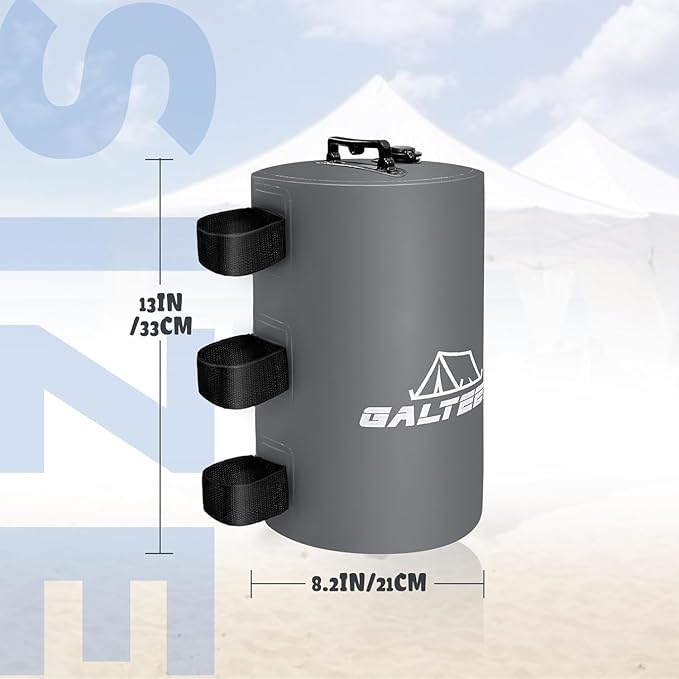 Canopy Water Weight Bag,132 LBS Water Tent Weights Set of 6 Leg Weights for Pop Up Canopy,Canopies,Tent,Gazebo,Gray