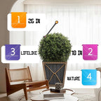 26" T x 17.5" D Artificial Boxwood Trees Set of 2 UV-Resistant Real-Touch Artificial Topiary for Front Porch and Home Décor