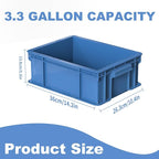 Heavy Duty Plastic Storage Bin, Stackable Organizer for Tools, Parts, and Hardware, Durable Storage Box for Factory, Workshop, And Garage, Blue, 1-Pack