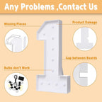 imprsv 3FT Marquee Numbers, Light Up Numbers for 4th 40th Birthday Decorations Anniversary Party Decor, Number 4 Light Up Number, Pre-Cut Foam Board Kit