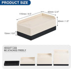 uxcell Furniture Risers 1.5 Inch, 4Pcs Rectangle Bed Risers Adjustable Couch Riser for Extender for Bed Desk Sofa Table Lift Support Up to 1300Lbs, Beige