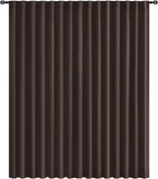 Hiasan Privacy Room Divider Patio Sliding Door Curtain Extra Wide Blackout Thermal Insulated Curtains with Back Tab & Rod Pocket for Bedroom Partition Living Room (120 x 84 Inches, Brown)